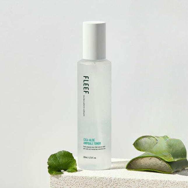 FLEEF Cica-Aloe Ampoule Toner 200 ml (recommended for acne prone skin)
