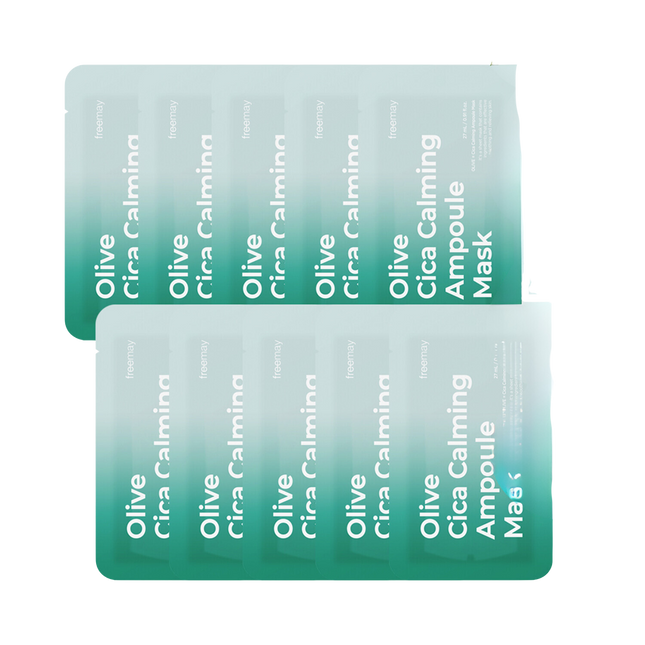 freemay Olive Cica Calming Ampoule Mask Sheet 10P