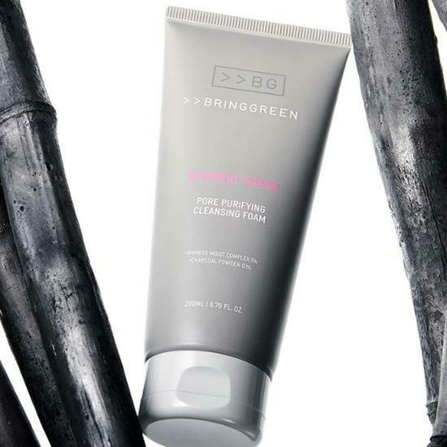 BRINGGREEN Bamboo Charcoal Pore Purifying Cleansing Foam 200ml Double Set