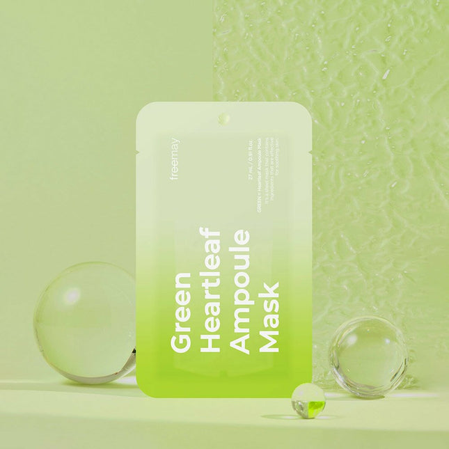 freemay Green Heartleaf Ampoule Mask Sheet 1P