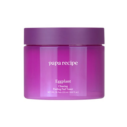 Papa Recipe Eggplant Clearing Peeling Pad Toner 255ml 70pcs