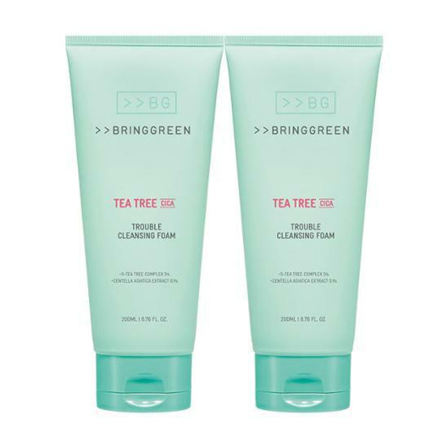 BRINGGREEN Tea Tree Cica Trouble Cleansing Foam 200mL Double Pack