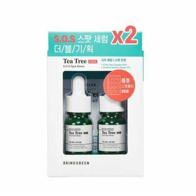 Bring Green Tea Tree Cica S.O.S Spot Serum 13ml (+Spot Patch) (2105 Power Pack)