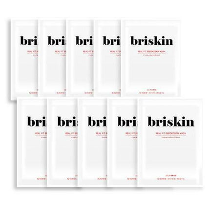 Briskin Real Fit Second Skin Mask Sheet SOS Trouble Care 10 Sheets