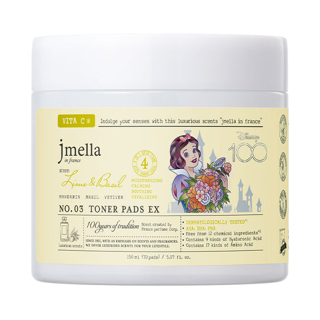 J Mela Disney Lime and Basil Toner Pad EX 150ml, 70ea