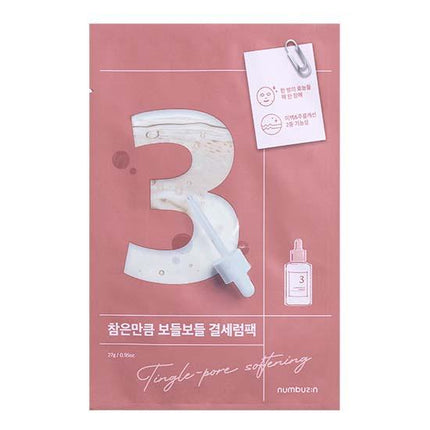 numbuzin No. 3 Tingle Pore Softening Mask Sheet