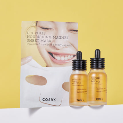 COSRX Full Fit Propolis Light Ampoule 40mL Double Set (Special Gift: Sheet Mask 1P)