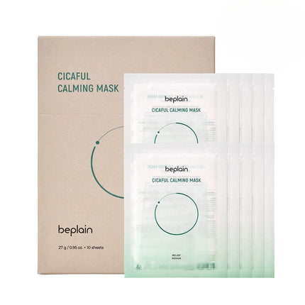 beplain Cicaful Calming Mask Sheet 10 Sheets