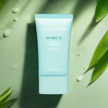 BRING GREEN Tea Tree Cica Fresh Sun Cream 50mL 1+1(Begrænset)