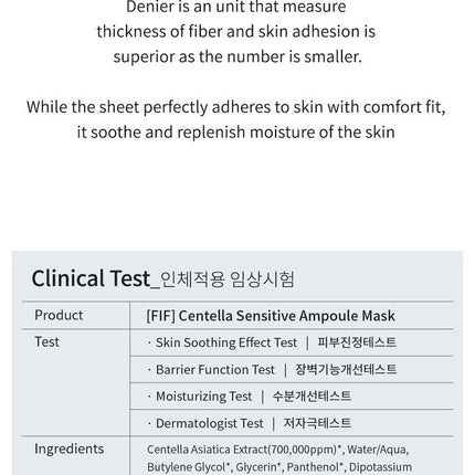 FIF Centella Sensitive Ampoule Mask Sheet 1 Sheet