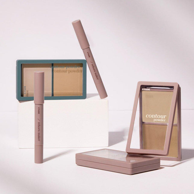 ETUDE Contour Powder 5g X Multi Stick 1g Set (#Creator & #Illuminator)