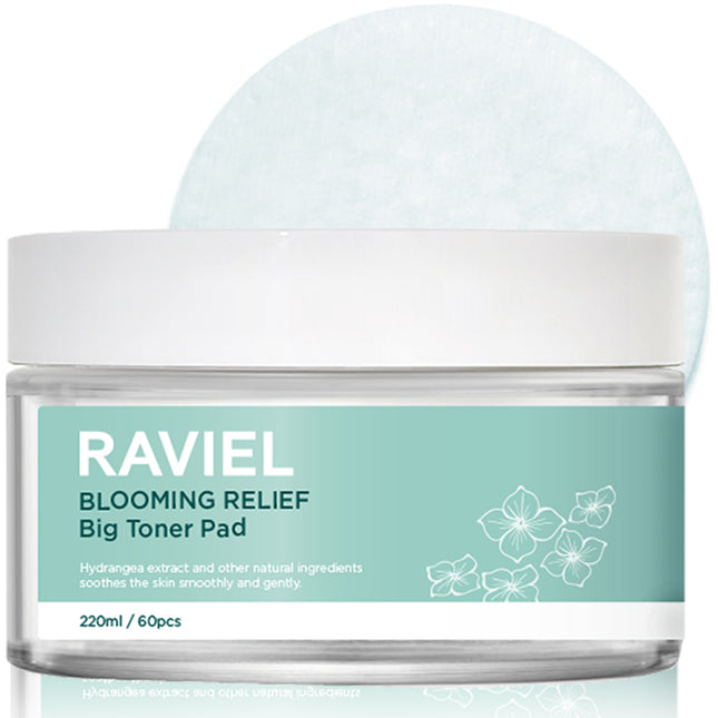 RAVIEL Blooming Relief Big Toner Pads 60p
