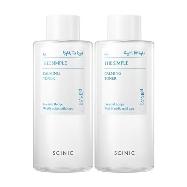 Scinic The Simple Calming Toner 300ml 2-for-1 Set