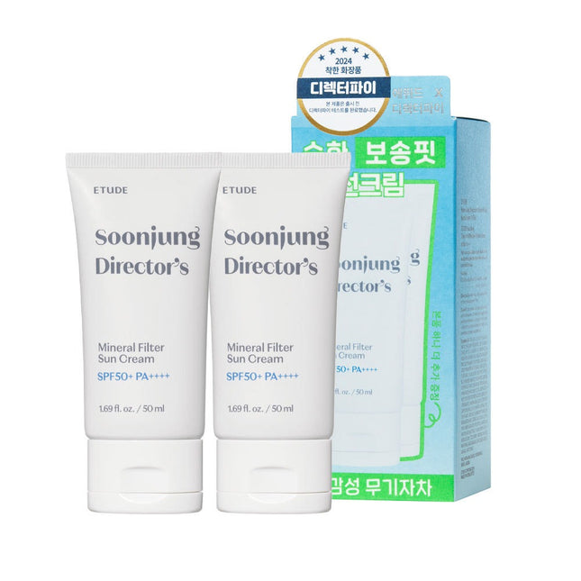 ETUDE Soon Jung X Director's Mineral Filter Sun Cream 1+1 (50mL+50mL)