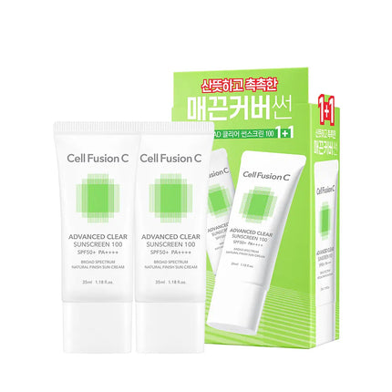 Cell Fusion C Advanced Clear Sunscreen 100 Twin Pack SPF50+/PA++++ (35ml + 35ml)
