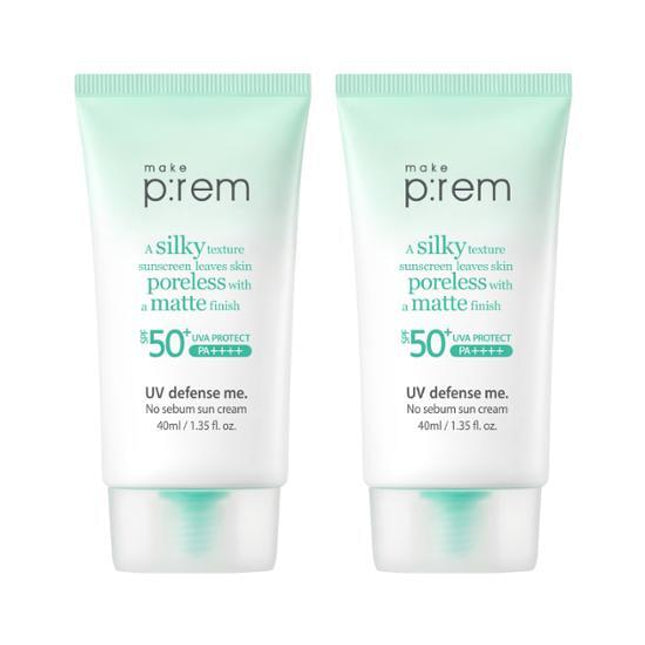 makeprem UV Defense Me No Sebum Sun Cream 40mL 1+1 Special Set