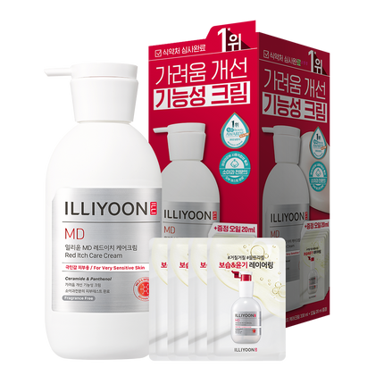 ILLIYOON MD Red-itchy Care Cream 330mL Special Set (Red-ichy Oil 20mL)