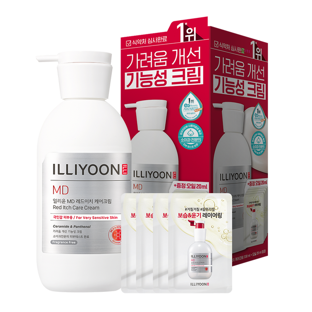 ILLIYOON MD Red-itchy Care Cream 330mL Special Set (Red-ichy Oil 20mL)