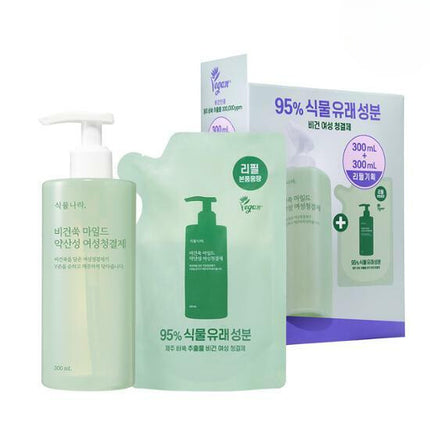 Shingmulnara Vegan Mugwort Mild pH Feminine Wash Special Set (300mL + 300mL)