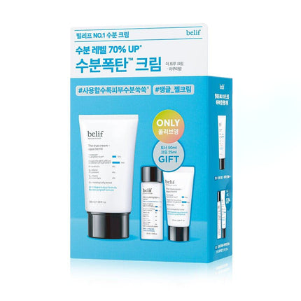 belif The True Cream Aqua Bomb 50mL+25mL Special Set (+Toner 50mL)