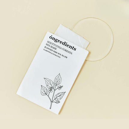 ongredients Houttuynia Cordata 95% Mask Sheet 1ea