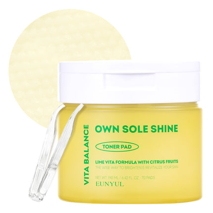 Eunyul Vita Balance Own Soul Shine Toner Pad 190ml, 70ea