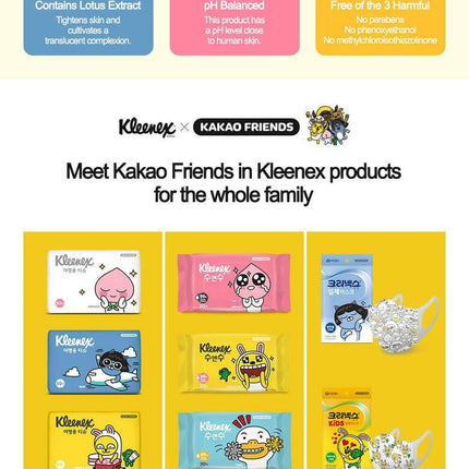 Kleenex Wet Wipes 20 Sheets Kakao Friends