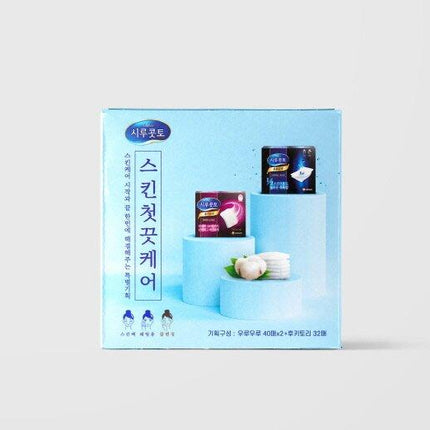 silcot Sponge Facial Cotton Special Set (Uruuru 40 Sheets*2ea + Hukitory 32 Sheets*1ea)