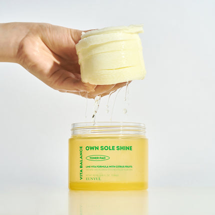 Eunyul Vita Balance Own Soul Shine Toner Pad 190ml, 70ea