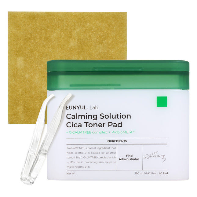 Eunyul Lab Calming Solution Cica Toner Pad, 60ea