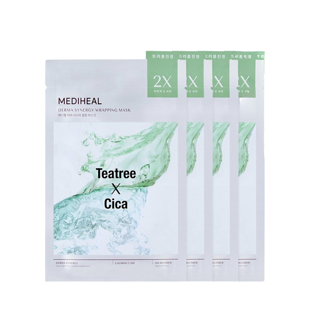 MEDIHEAL Derma Synergy Wrapping Mask Sheet for Calming Care 4P