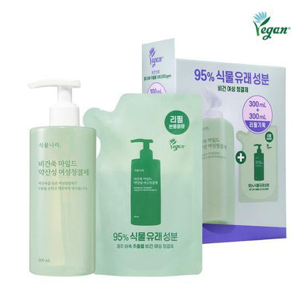 Shingmulnara Vegan Mugwort Mild pH Feminine Wash Special Set (300mL + 300mL)