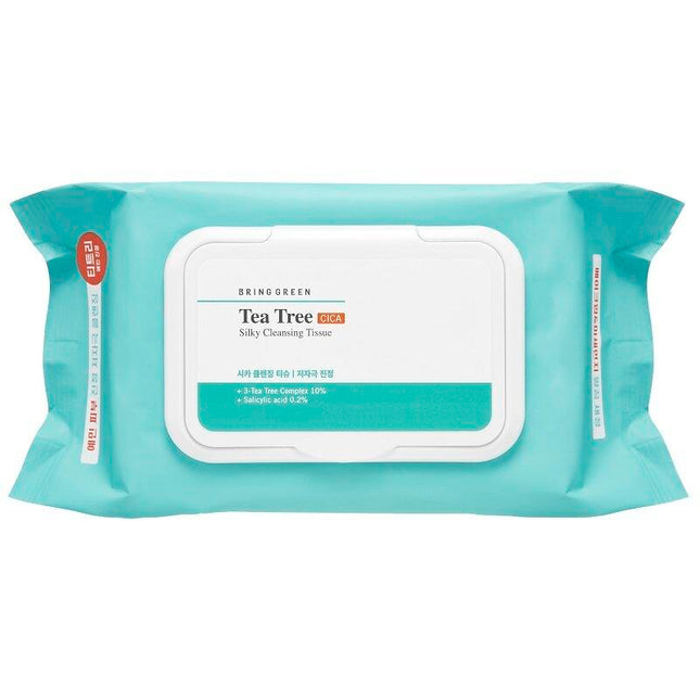 BRING GREEN Tea Tree Cica Silky Cleansing Tissue 80 Sheets