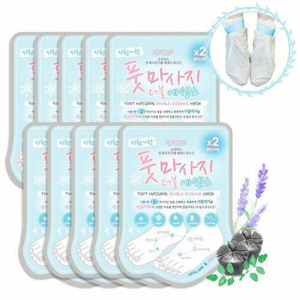 Soflisse Foot Massage Double Essence Mask 10 Sheets