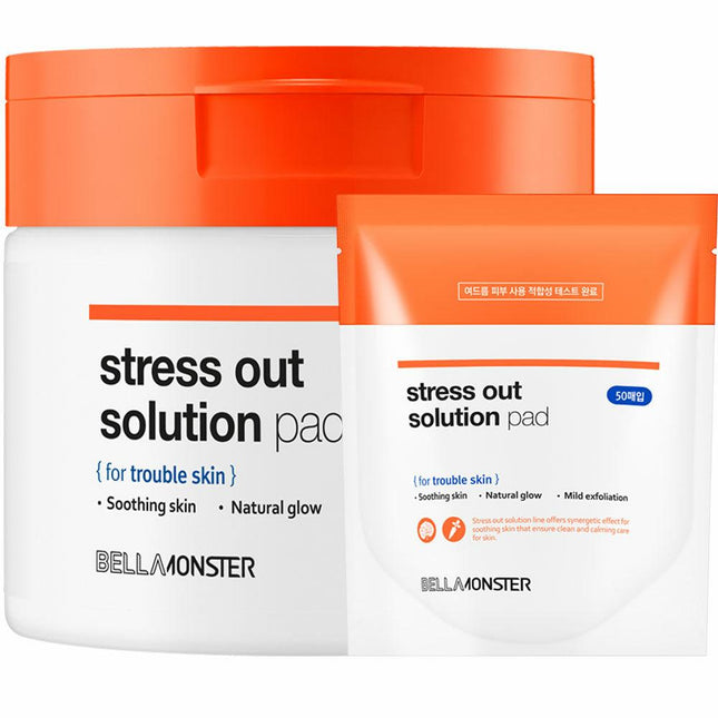 BELLAMONSTER Stress Out Solution Pad 70 Pads (+Refill 50 Pads)