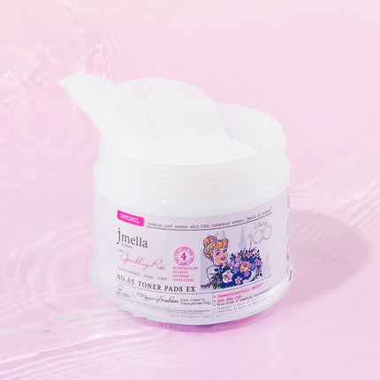 J Mela Disney Sparkling Rosé Toner Pad EX 150ml, 70ea