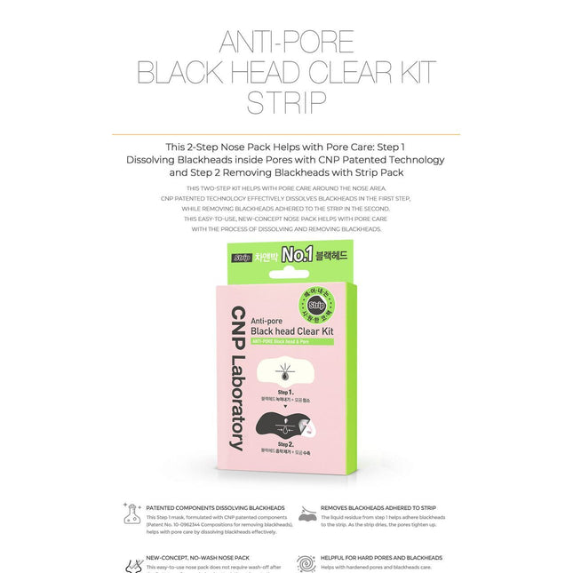 CNP Laboratory Anti-Pore Blackhead Clear Kit Strip 3 sets