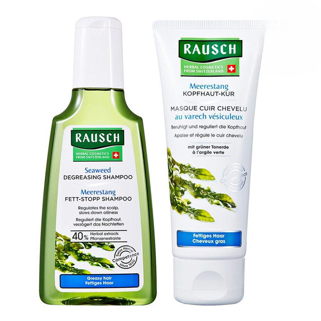 RAUSCH Seaweed Degreasing Shampoo 200mL & Scalp Pack 100mL