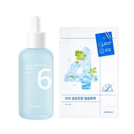 numbuzin No. 6 Deep Sleep Mask Serum 80mL Special Set (+No. 4 SOS Icy Soothing Mask Sheet)