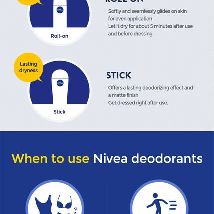 NIVEA Extra White Deodorant Roll On 50ml