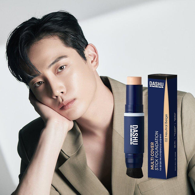 DASHU Men's Cover Stick Foundation #02 Neutral Beige