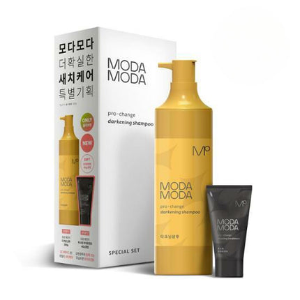 MODAMODA Pro Change Darkening Shampoo 300g+Boosting Treatment 40g Special Set