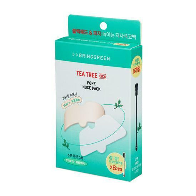 BRING GREEN Tea Tree Cica Pore Nose Strip 3P