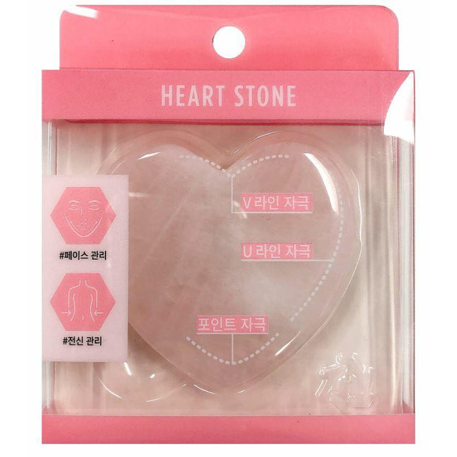 SHE'S LINE Pink Stone Heart Massage Tool