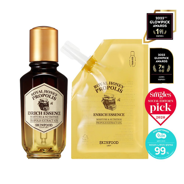 SKINFOOD Royal Honey Propolis Enrich Essence 50mL + Refill Special Set