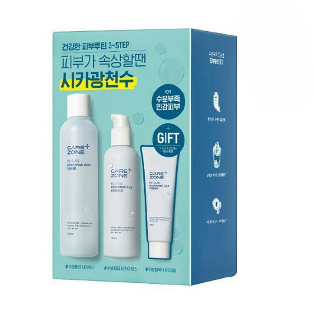 CAREZONE Re-Cure Nordenau Cica Toner + Essence 2pcs Set