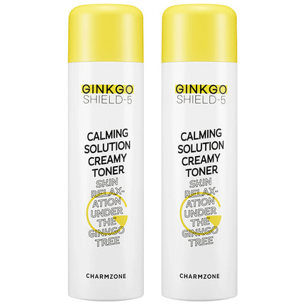 Charm Zone Ginkgo Shield 5 Calming Solution Creamy Toner 130ml, 2ea