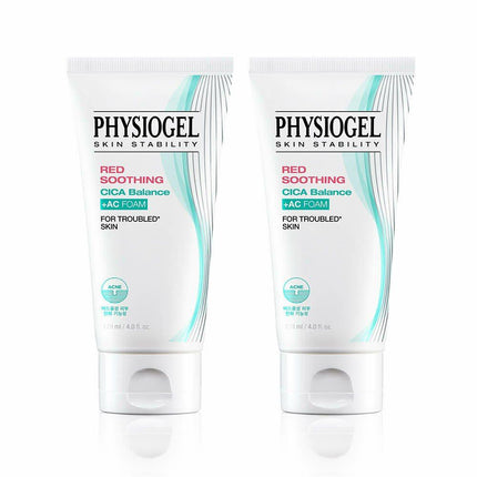 PHYSIOGEL Red Soothing Cica Balance +AC Foam Cleanser 120mL 1+1 Special Set