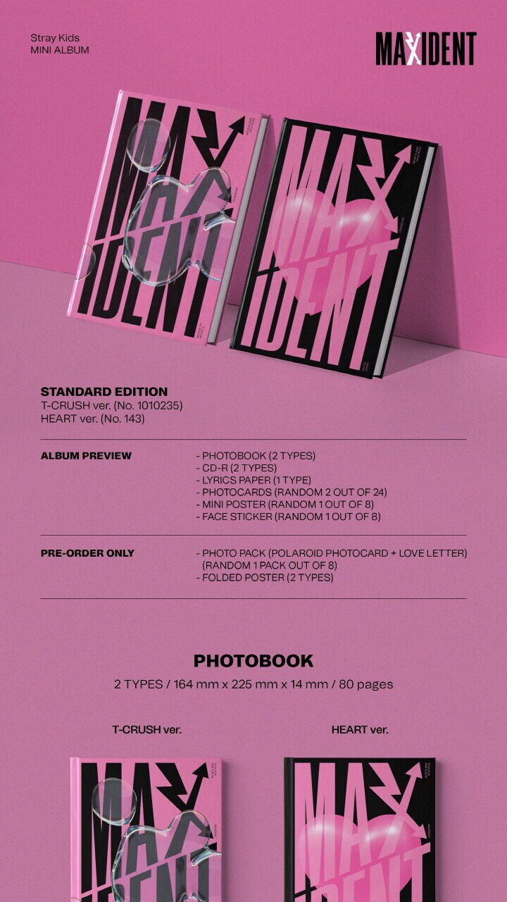 Álbum GO De Stray Kids – Edición Maxident Limitada Con CD, Fotos Y Tarjetas + Regalo Exclusivo Regalo De K-pop Para Fans