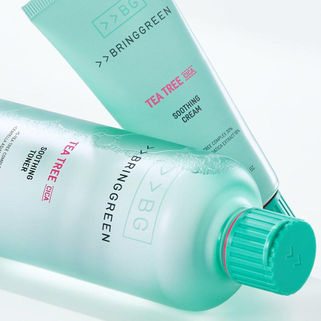 BRINGGREEN Tea Tree Cica Soothing Toner & Cream Set